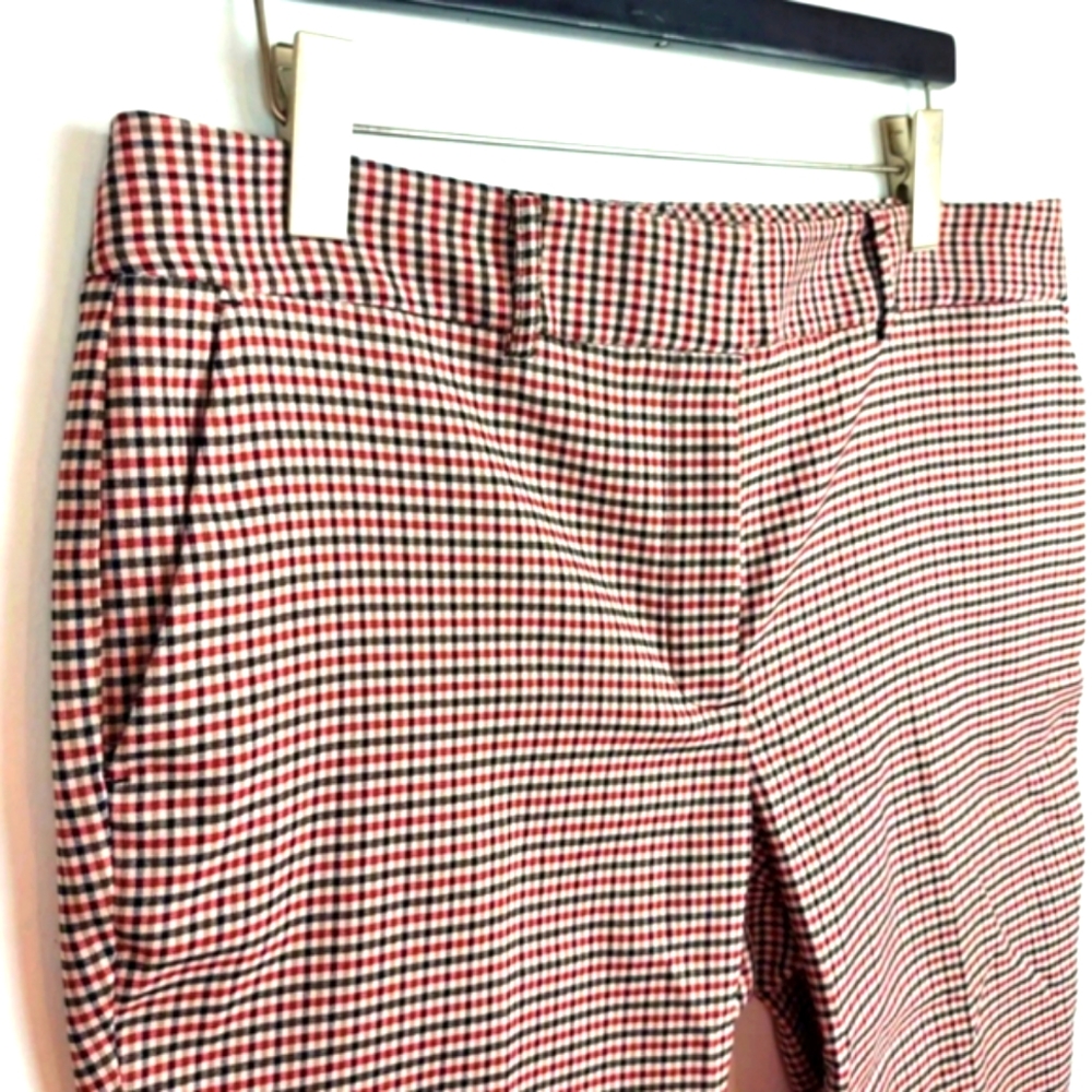 Tommy Hilfiger Black/Red/Ivory Gingham Print Pants